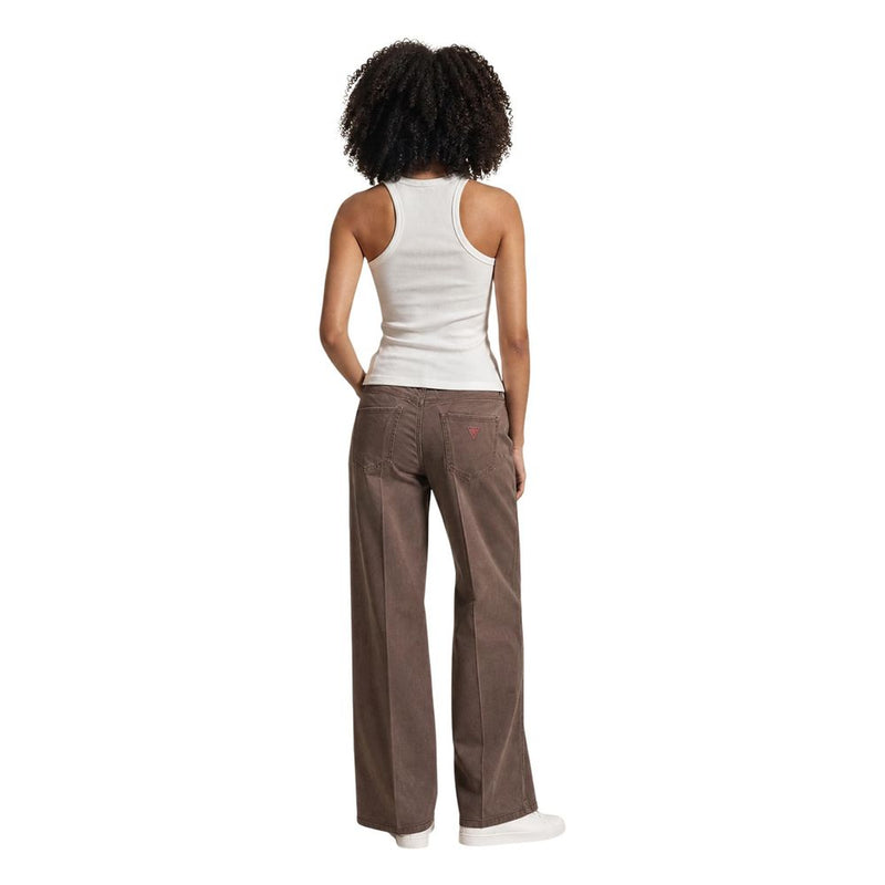 Guess Sexy Palazzo Beige Lyocell Flared Pants for Women