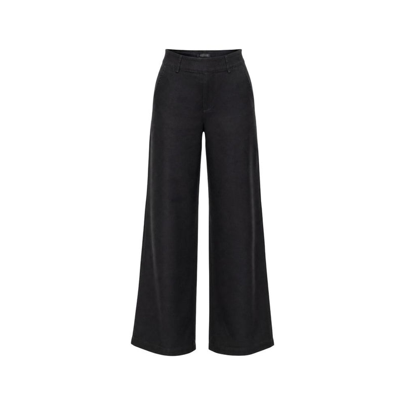 Guess BASTIENNE Wide Leg Trouser - Black Viscose Pants for Women