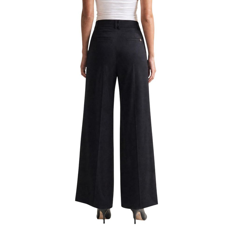 Guess BASTIENNE Wide Leg Trouser - Black Viscose Pants for Women