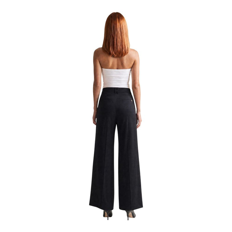 Guess BASTIENNE Wide Leg Trouser - Black Viscose Pants for Women