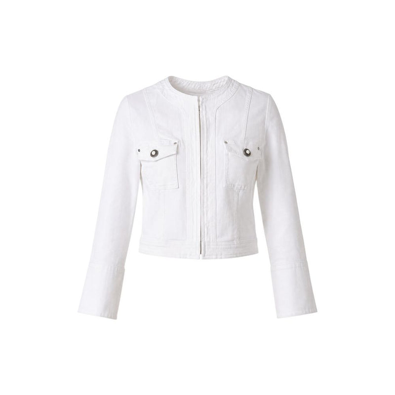 Guess ROSALIA JACKET W6GN01 D0710 - Veste Longue en Coton Blanc