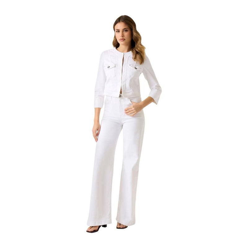 Guess ROSALIA JACKET W6GN01 D0710 - Veste Longue en Coton Blanc
