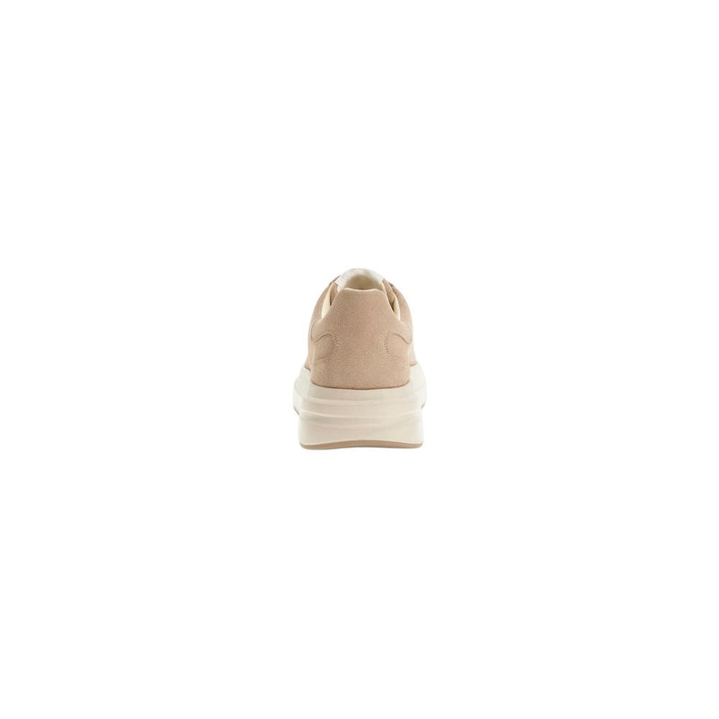 Guess ELBA Beige Suede Leather Low Top Sneakers for Men