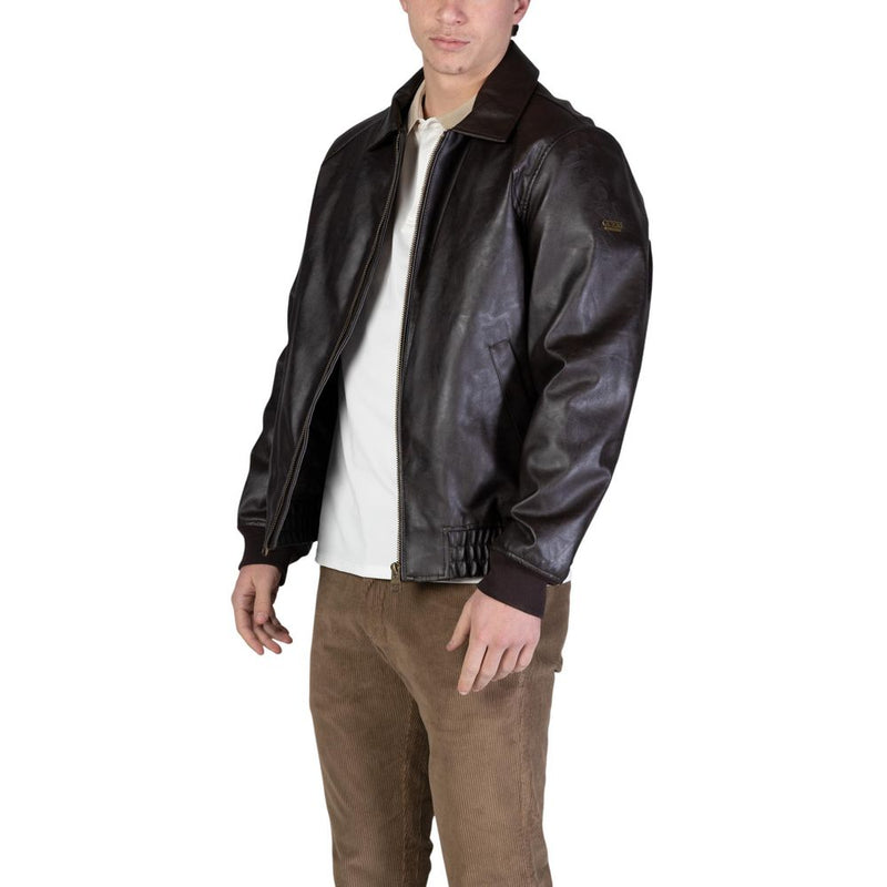 Guess Aviator Jacket M6RL0A WJ260 - Brown Polyethylene Bomber