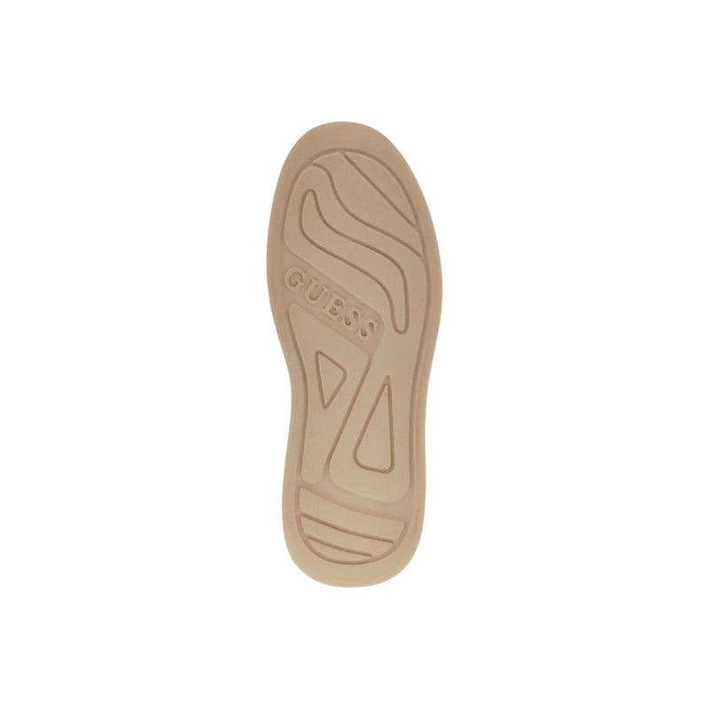 Guess ELBA Beige Suede Leather Low Top Sneakers for Men