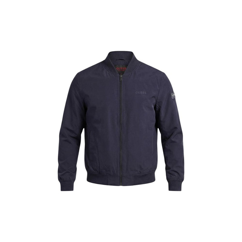 Guess Blue Polyester Bomber Jacket M6RL09 WJ362 for Men