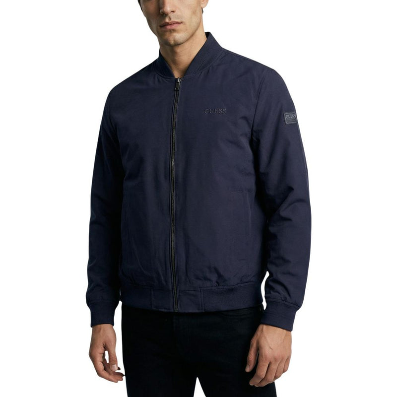 Guess Blue Polyester Bomber Jacket M6RL09 WJ362 for Men