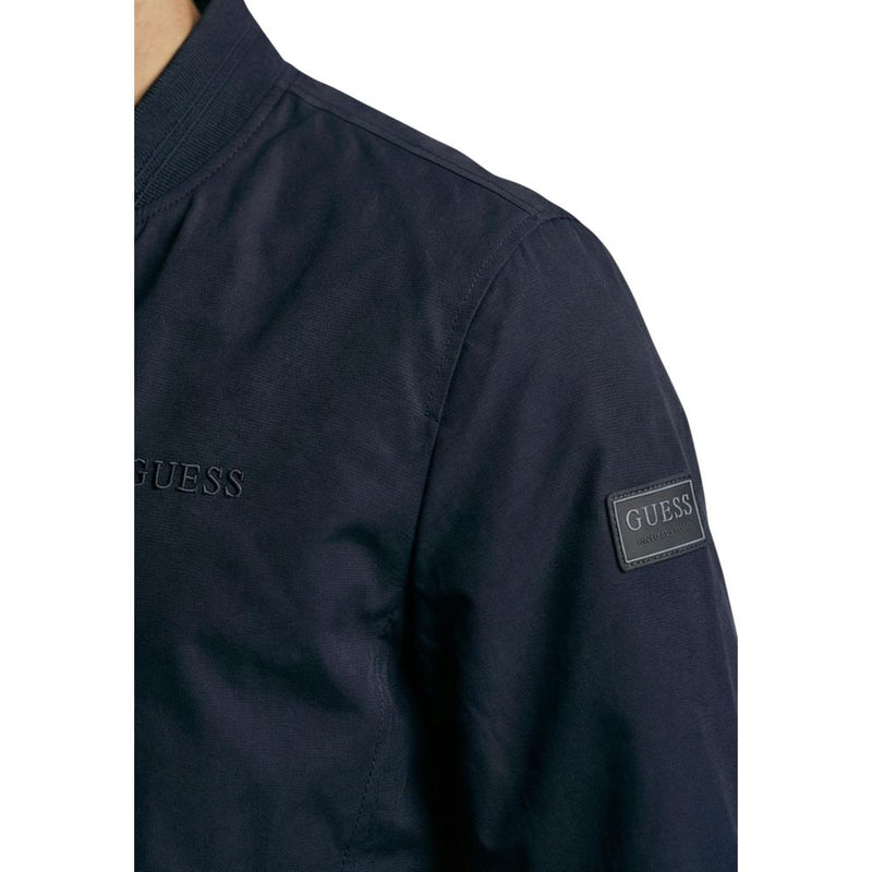 Guess Blue Polyester Bomber Jacket M6RL09 WJ362 for Men