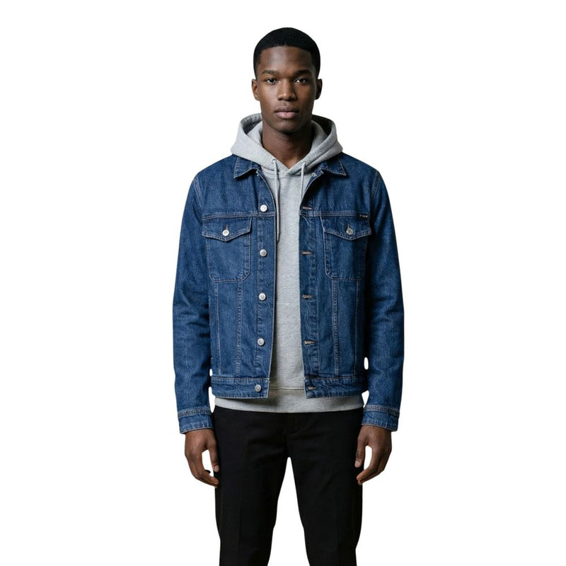 Replay Blue Cotton Denim Jacket REGULAR MV868