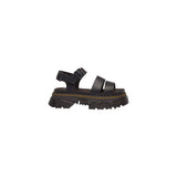 Dr. Martens Black Leather Flat Sandals