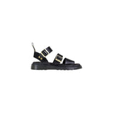 Dr. Martens Black Leather Flat Sandals