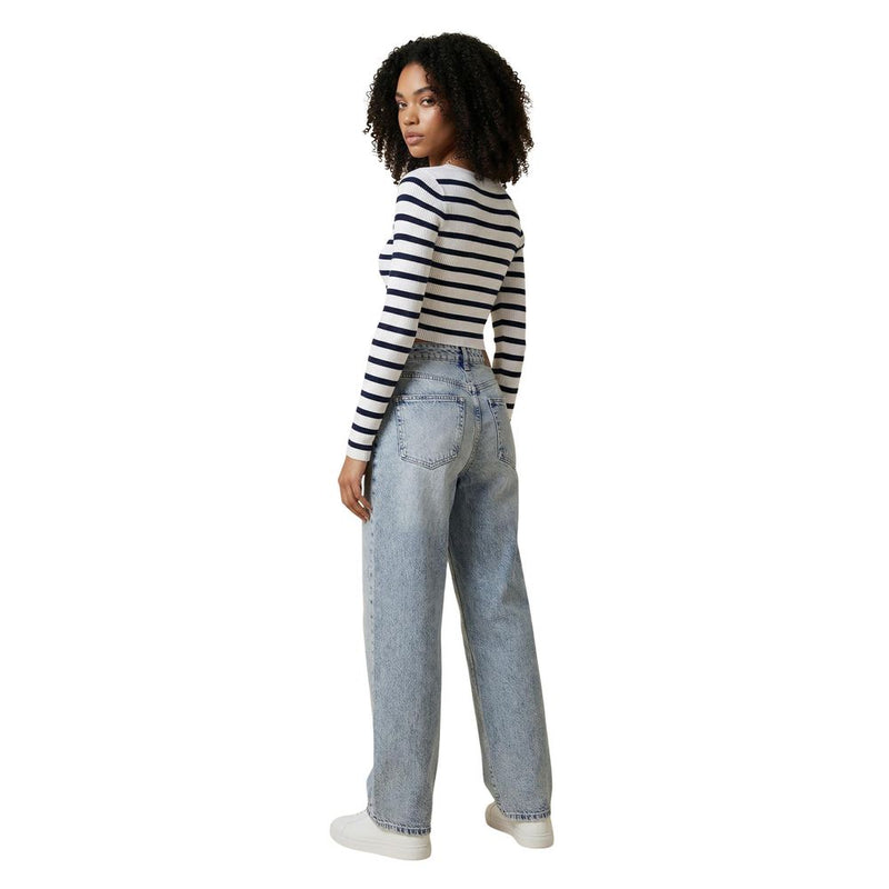 Only Onlmist Life Blue Viscose Sweatshirt for Women