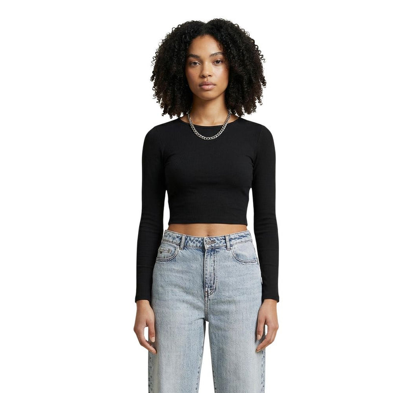 Only Black Viscose Sweatshirt - Onlmist Life Ls O-Neck