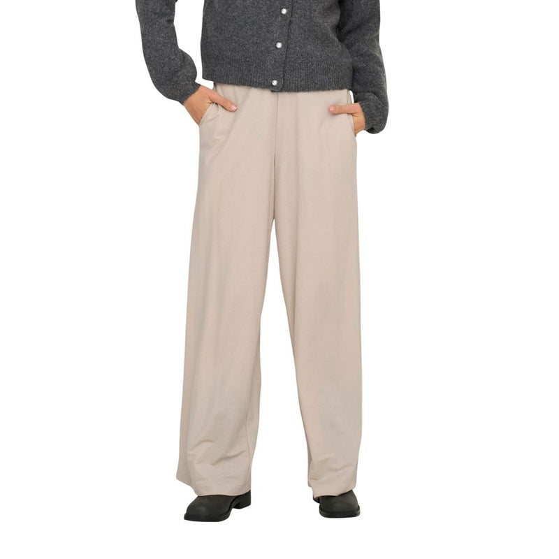 Only Onlsakura Beige Viscose Casual Pants for Women