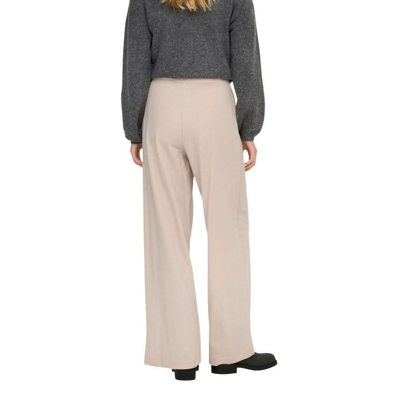 Only Onlsakura Beige Viscose Casual Pants for Women
