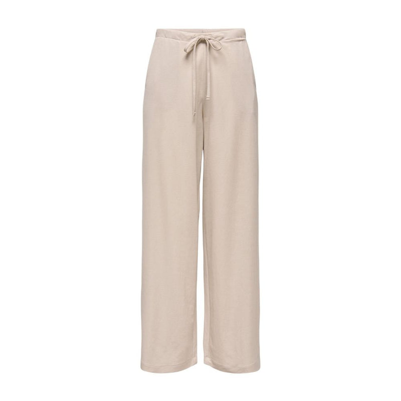 Only Onlsakura Beige Viscose Casual Pants for Women
