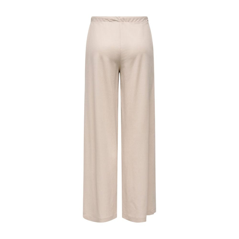 Only Onlsakura Beige Viscose Casual Pants for Women