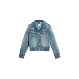 Desigual Blue Elastane Denim Jacket