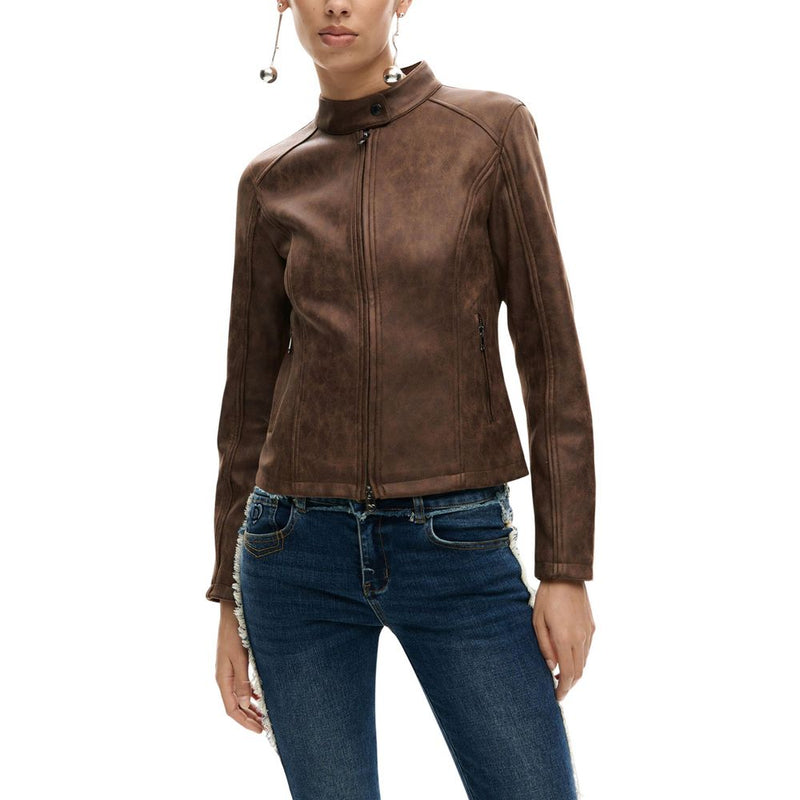 Veste Longue en Polyester Desigual CHAQ_SAND pour Femme - Marron