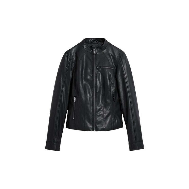 Desigual CHAQ_DANNY 26SWEW11 Black Polyurethane Leather Jacket