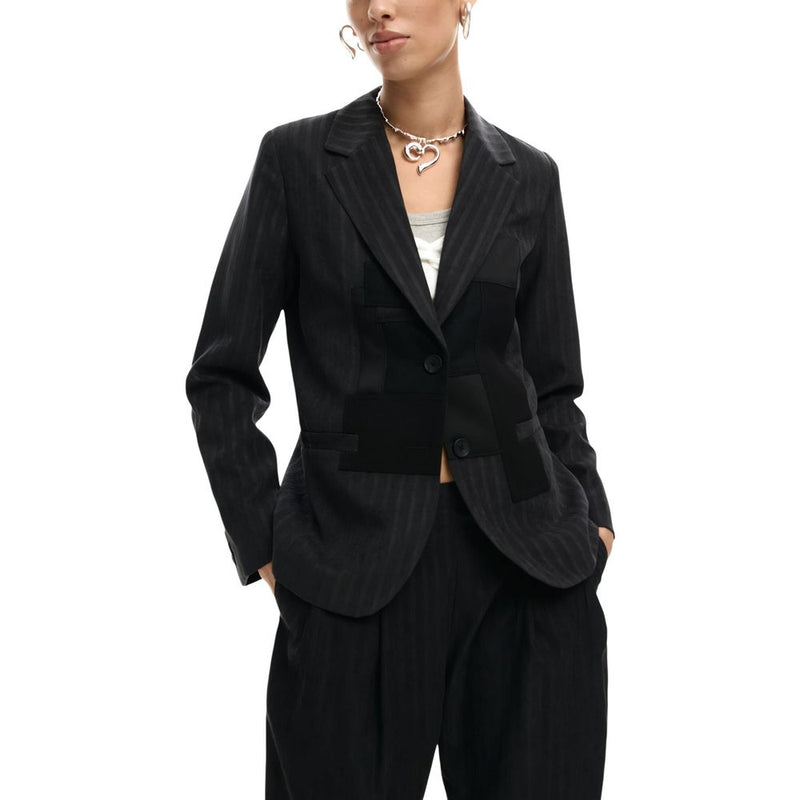 Desigual AME_CINCINNATI Gray Polyester Blazer for Women