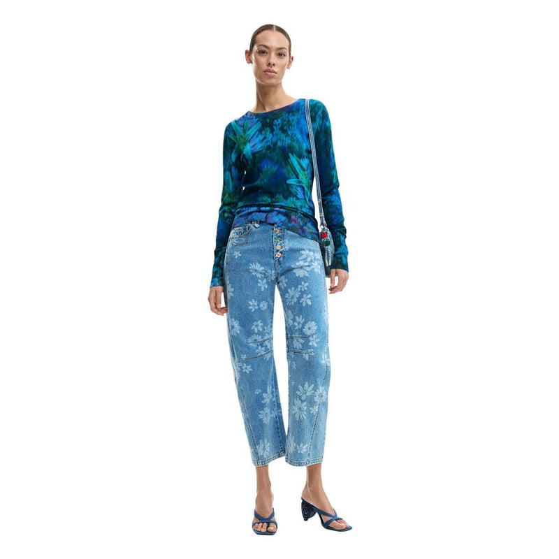 Desigual Green Viscose Sweatshirt for Women - Model 26SWJF36