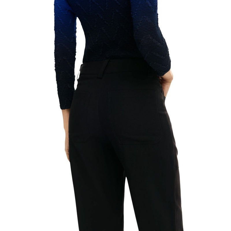 Desigual Black Viscose Casual Pants - Model 26SWPW07