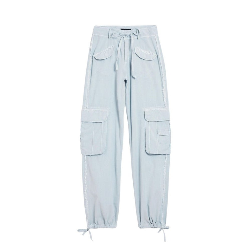 Desigual PANT_VILLAGE Blue Cotton Casual Pants for Women