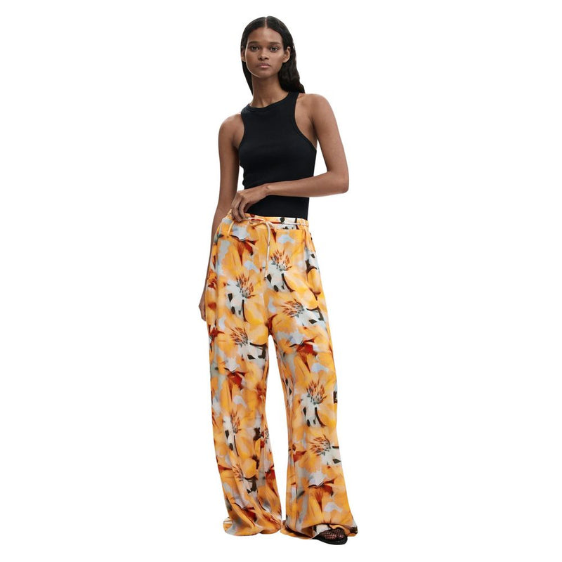 Desigual PANT_PRESTON Orange Viscose Casual Pants