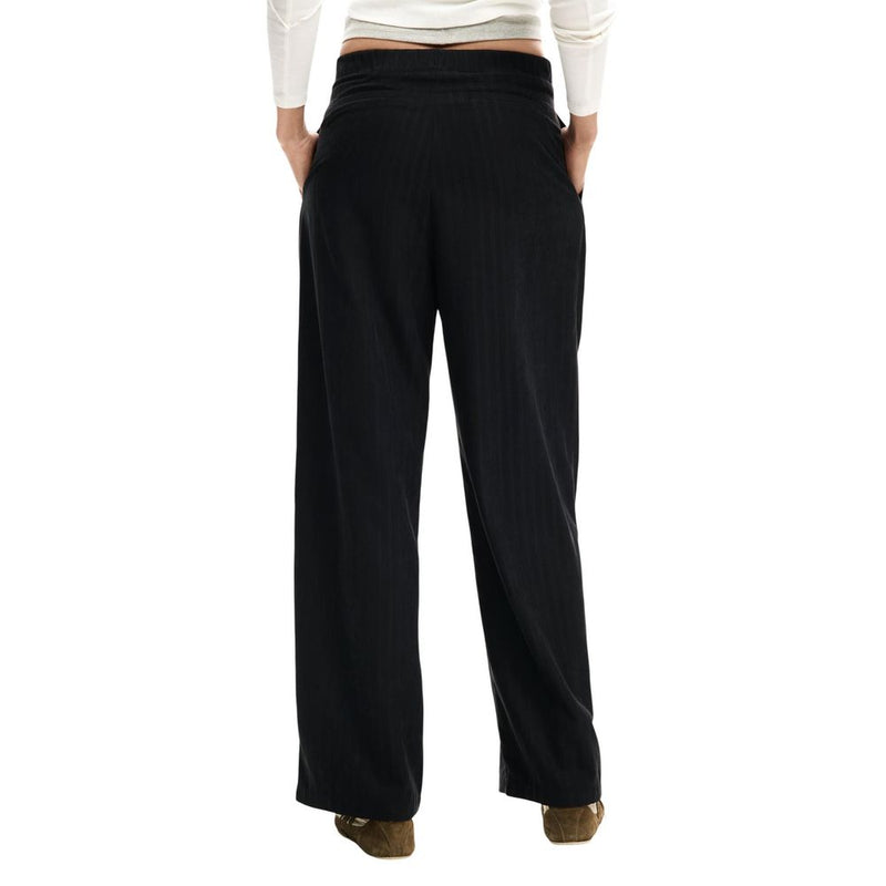 Desigual PANT_MERLI - Pantalon Noir en Polyester pour Femme