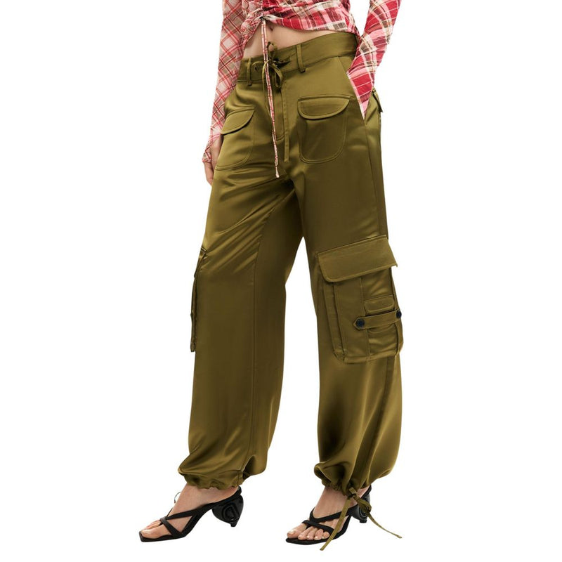 Desigual Bicolor Polyester Cargo Pants for Women