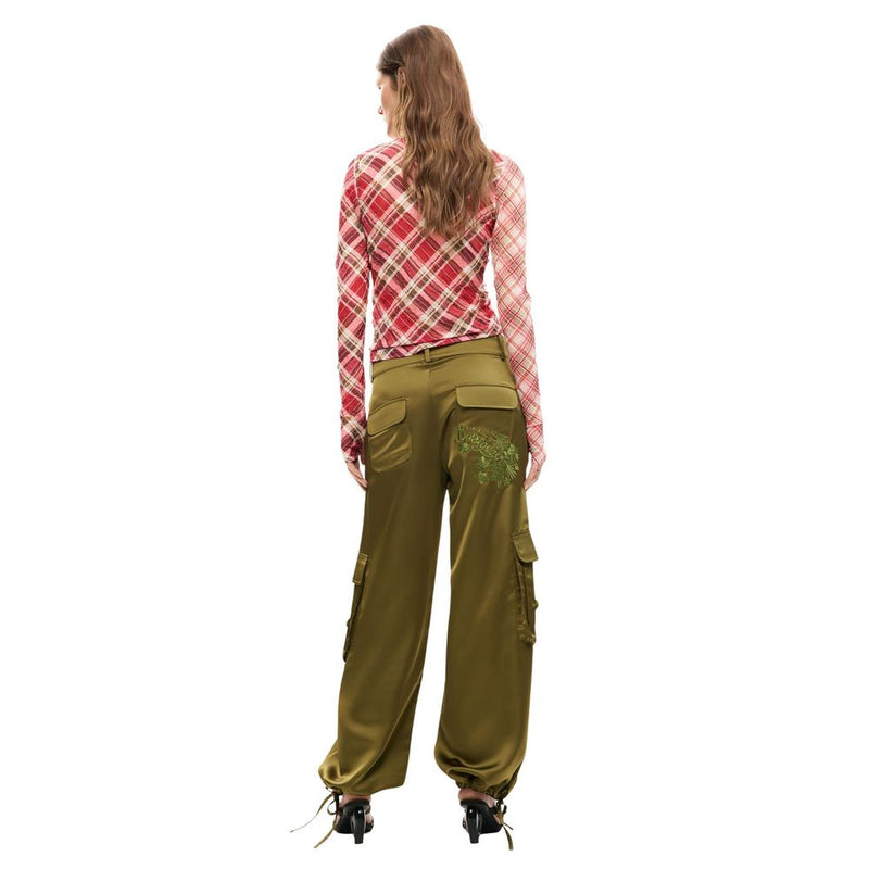 Desigual Bicolor Polyester Cargo Pants for Women