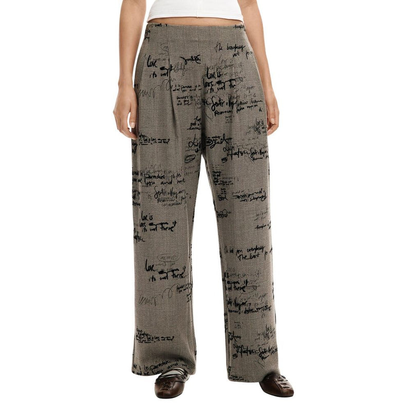 Desigual Gray Polyester Casual Pants - PANT_TRAJ 26SWPW39