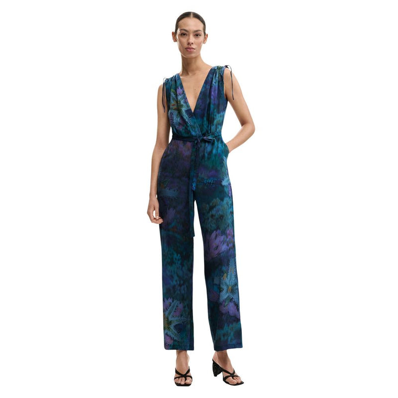Desigual Blue Viscose Jumpsuit - Contemporary Elegance