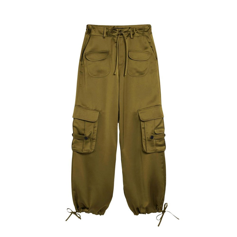 Desigual Bicolor Polyester Cargo Pants for Women