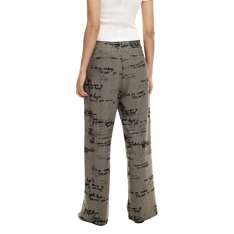 Desigual Gray Polyester Casual Pants - PANT_TRAJ 26SWPW39