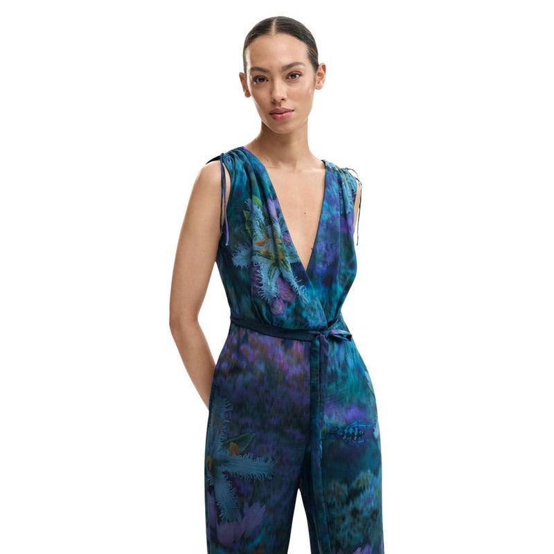 Desigual Blue Viscose Jumpsuit - Contemporary Elegance