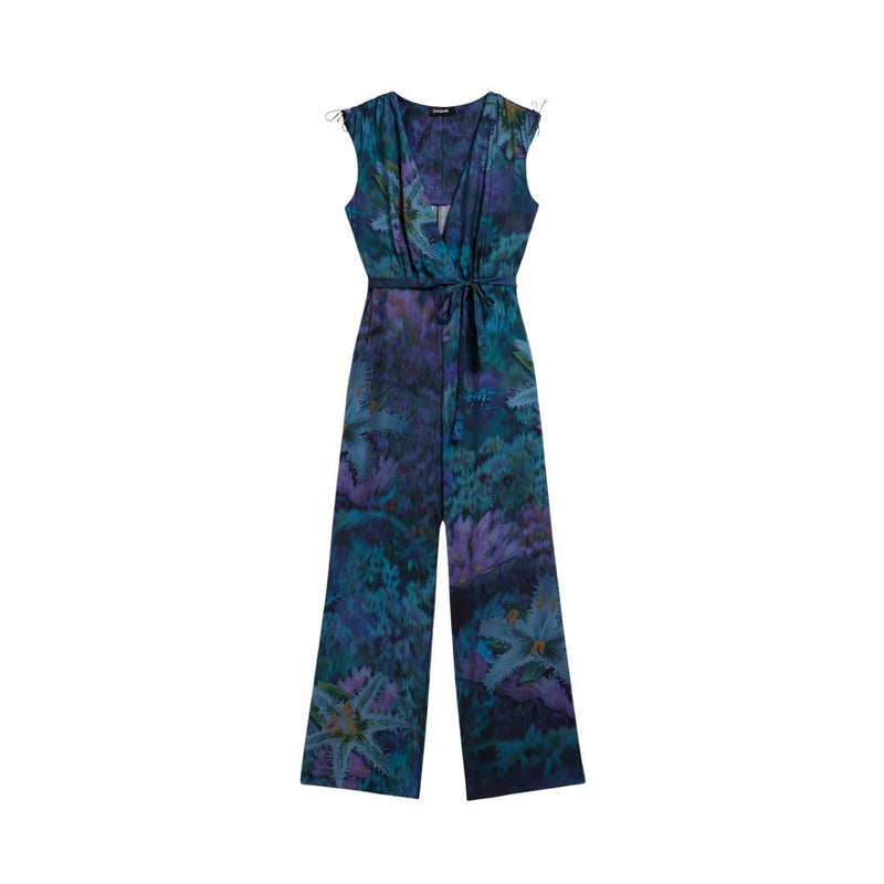 Desigual Blue Viscose Jumpsuit - Contemporary Elegance