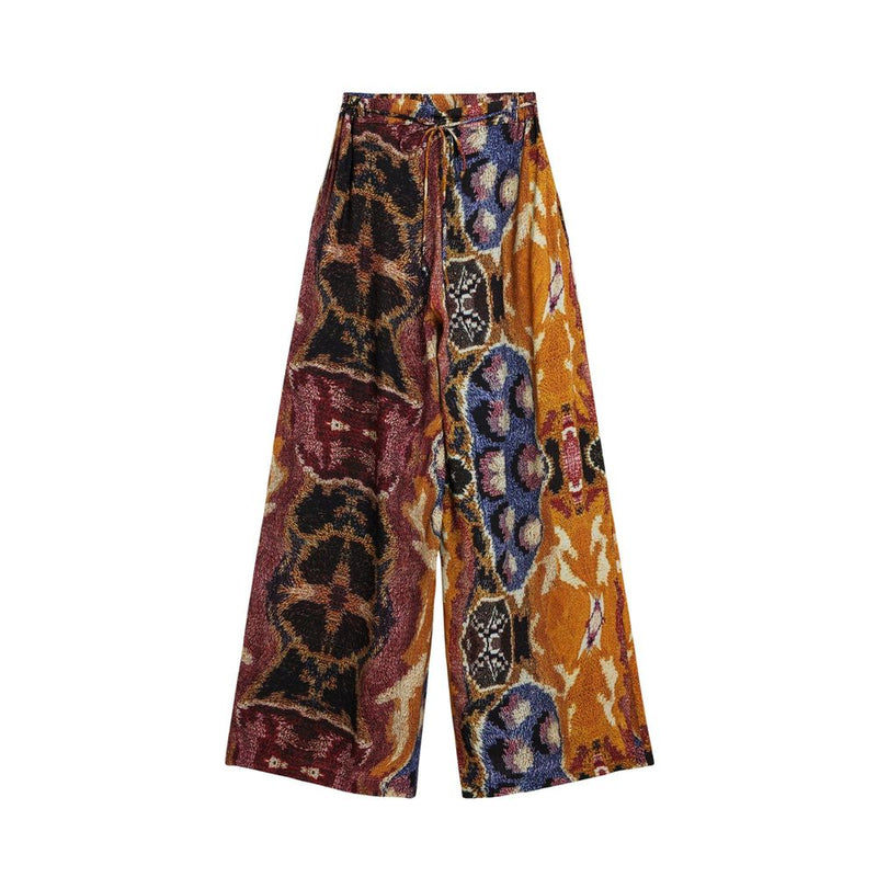 Desigual PANT_BEATTLE PALAZZ Orange Viscose Casual Pants