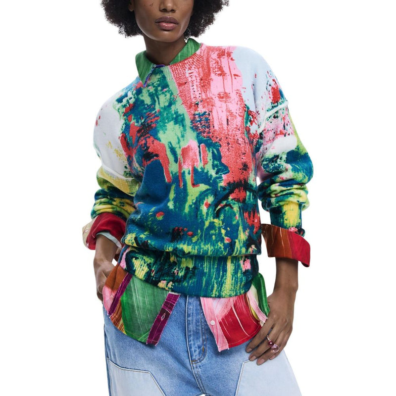 Desigual Red Marabou Sweatshirt for Women