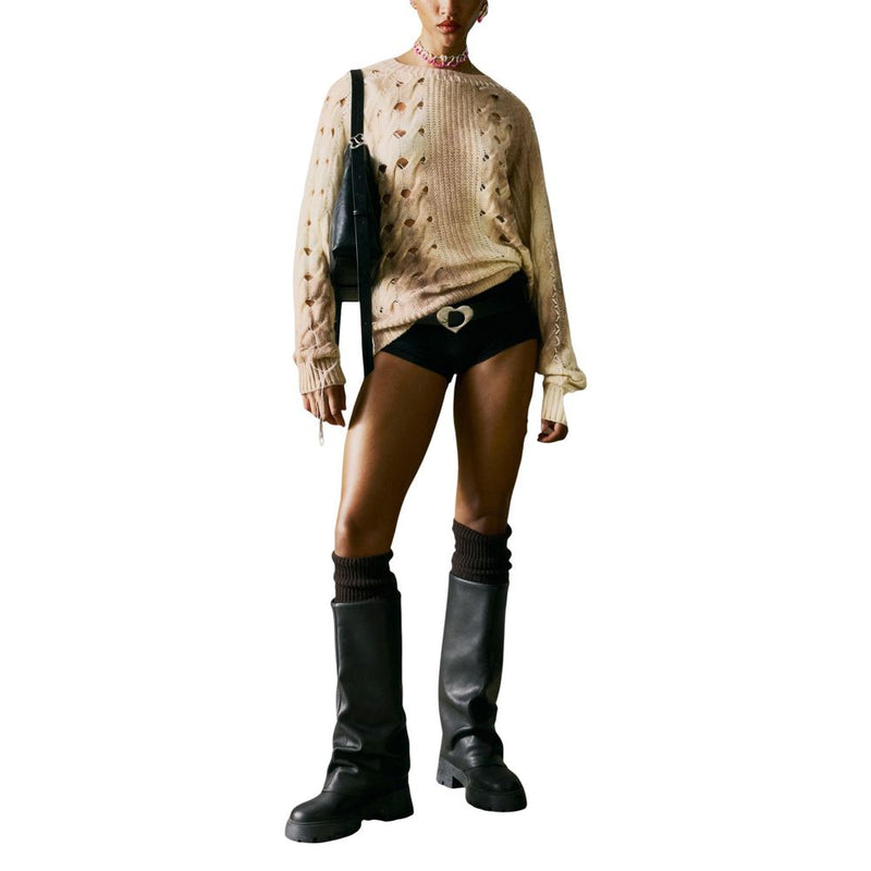 Desigual Beige Marabou Sweatshirt - Stylish & Comfortable Knitwear
