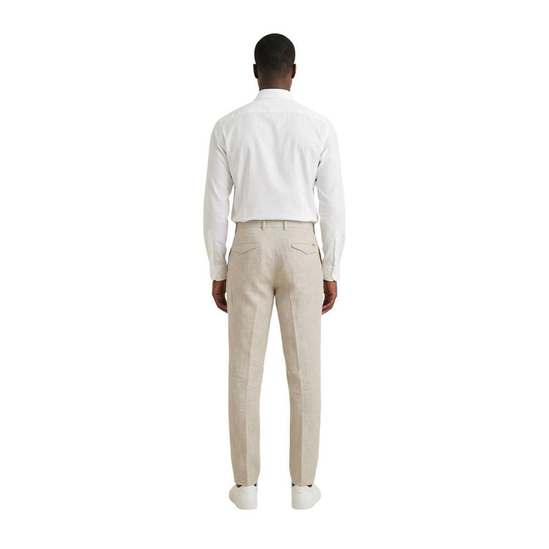 Gianni Lupo Beige Linen Casual Pants for Men