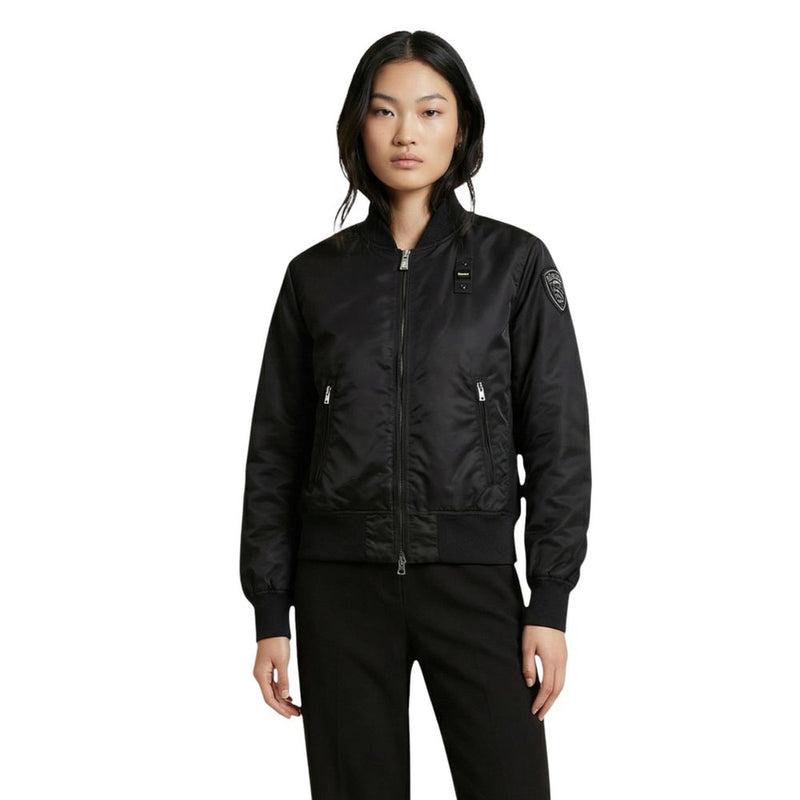 Blauer Laurie Black Polyamide Bomber Jacket for Women