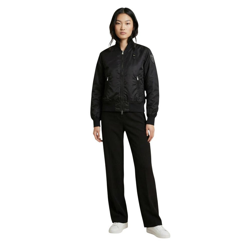 Blauer Laurie Black Polyamide Bomber Jacket for Women