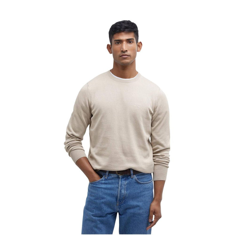 Barbour Pima Cotton Crew Sweatshirt in Beige for Men
