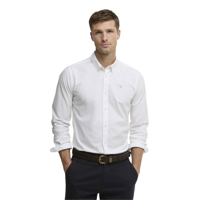 Barbour TREEPORT White Cotton Dress Shirt for Men