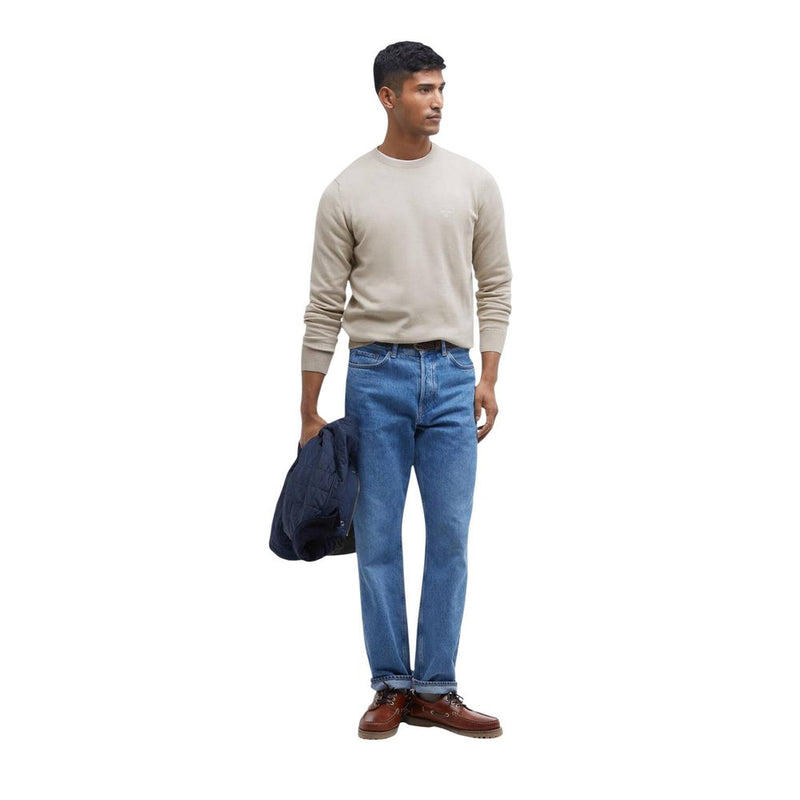 Barbour Pima Cotton Crew Sweatshirt in Beige for Men