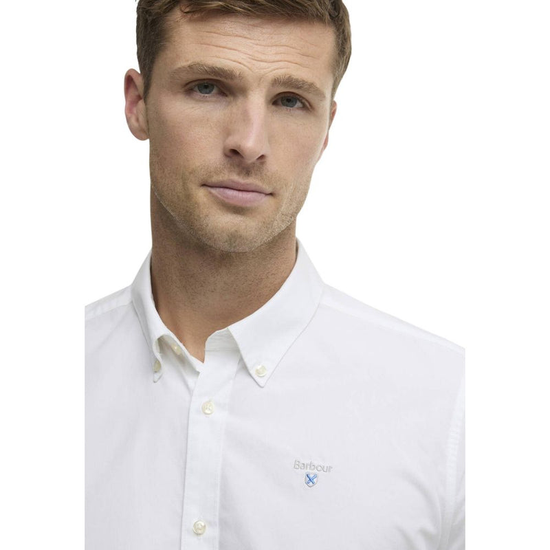 Barbour TREEPORT White Cotton Dress Shirt for Men