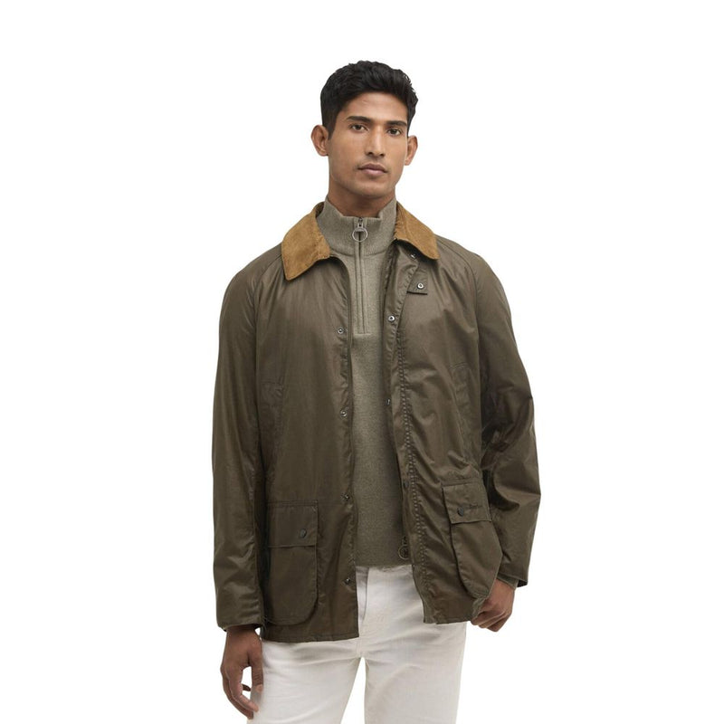 Barbour Lightweight Ashby Wax Green Cotton Jacket for Men