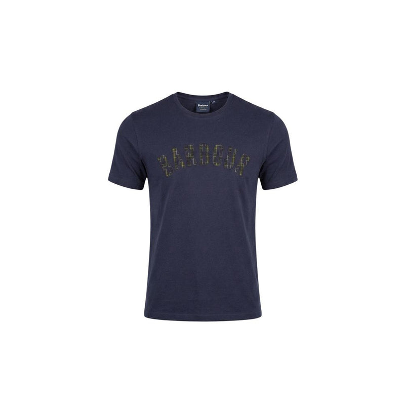 Barbour Berwick Tartan Blue Cotton T-Shirt for Men